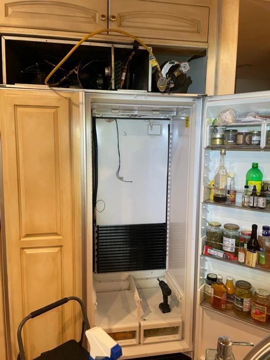 Ремонт испарителя в холодильнике Viking